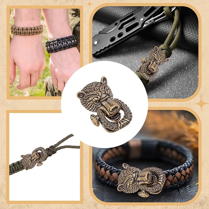NBEADS Brass Paracord Beads, Spacer Beads - Image 5