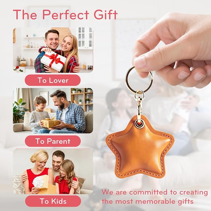 Leather Charm Keychain Holder Case Compatible - Image 5