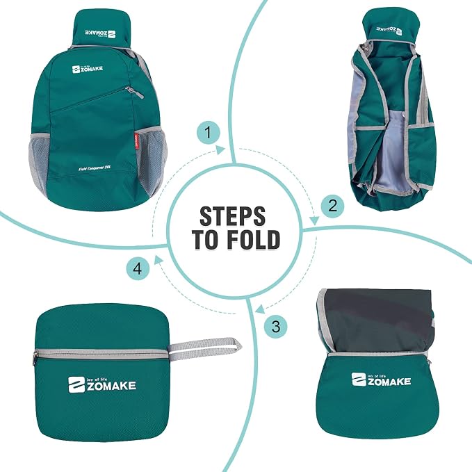 ZOMAKE Lightweight Packable Backpack, Foldable Backpacks Small Daypack - Image 6
