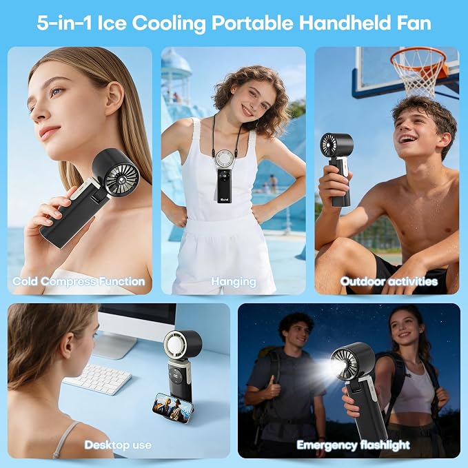 6000mAh Portable Handheld Fan - Image 6