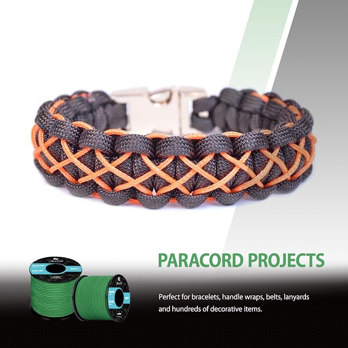 Abma Cord 2.4mm Paracord 275 100ft Nylon Rope 4 Strands Tactical Parachute Cord - Image 6