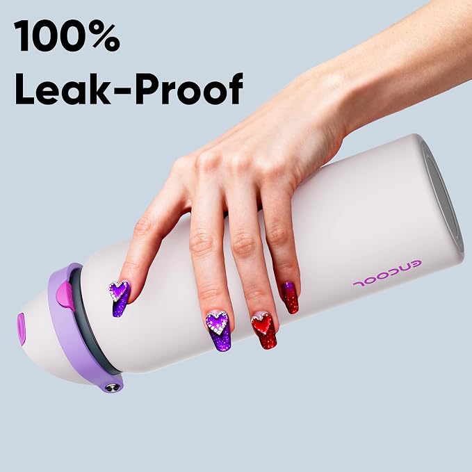 Insulated Water Bottle with Straw - Image 5