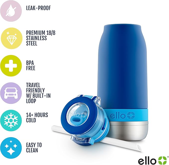 Ello Emma 14oz Vacuum Insulated Stainless Steel Kids Water Bottle - Image 3