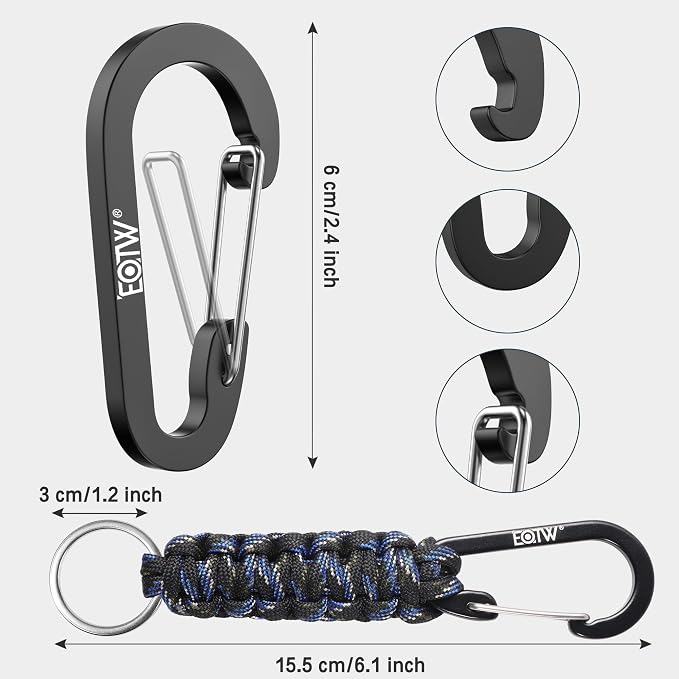 EOTW Paracord Keychain for Men Women Paracord Carabiner Backpack Keychain - Image 8