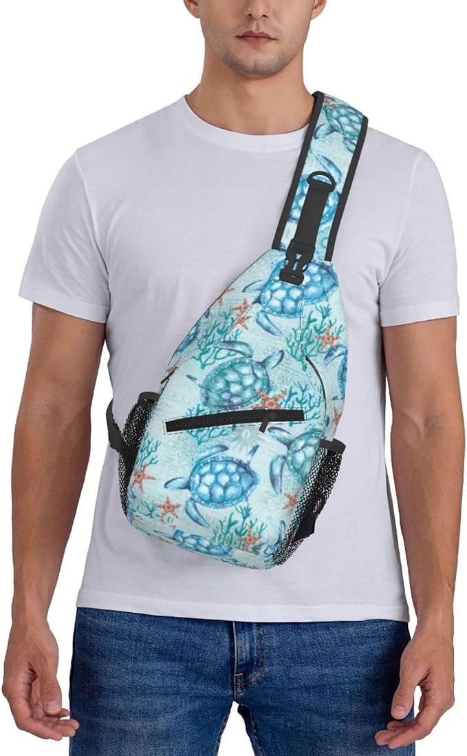 Sea Turtle Sling Backpack for Women Men - Image 7