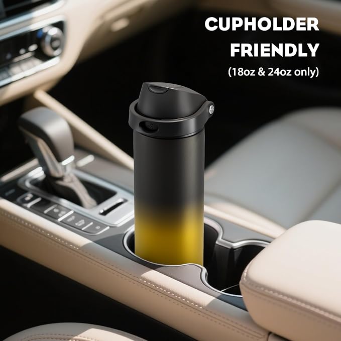 POWCAN 24 oz Insulated Water Bottle: 2-in-1 Lid - Image 5