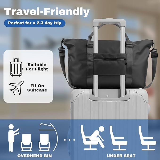 Weekender Duffel Bags for Women， Travel Totes Bag for Airplane Essentials - Image 2