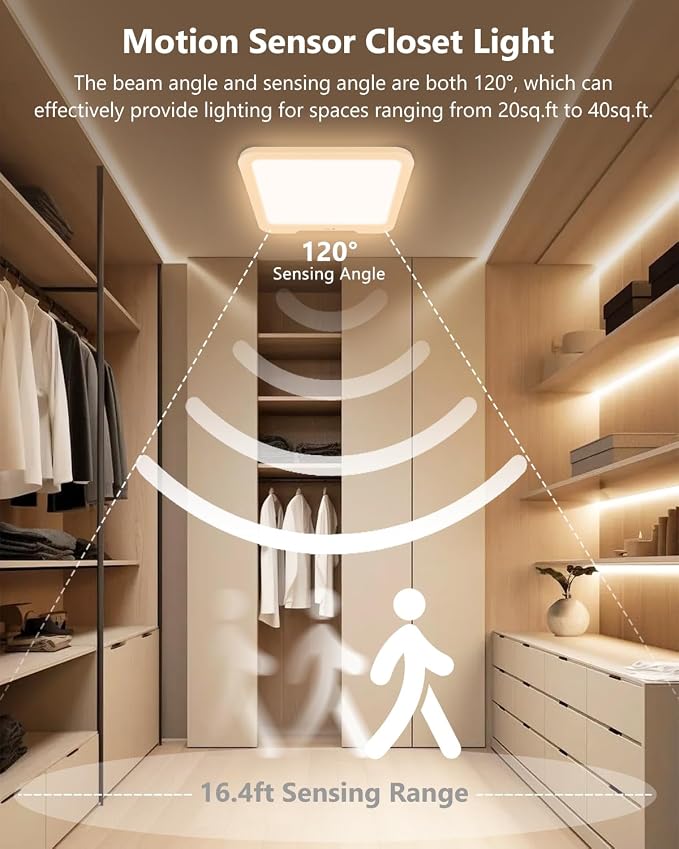 2 Pack Rechargeable Motion Sensor Ceiling Lights - Image 4