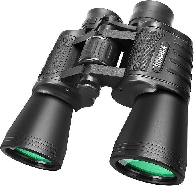 Binoculars for Adults High Powered, 20 x 50 Compact HD Large View Binoculars by RONHAN