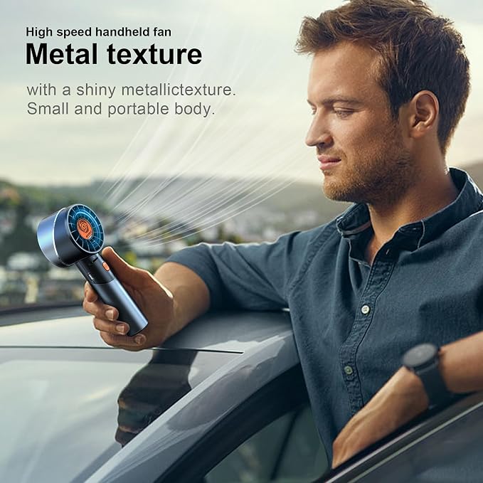 Handheld Fan, Portable Turbo Fan, Powerful Personal Fan, USB Rechargeable Mini - Image 6