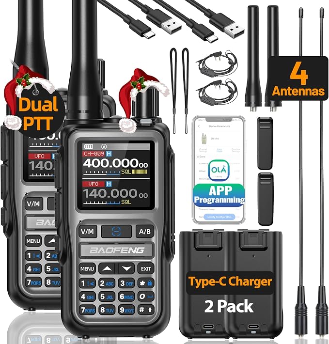 Baofeng Radio UV-5R Mini Ham Radio Long Range Handheld Two Way Radio NOAA by Unknown