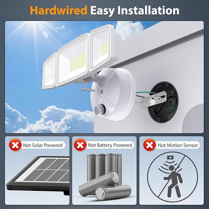 Onforu 70W LED Dusk to Dawn Flood Lights, 7000LM White Exterior Security - Image 2