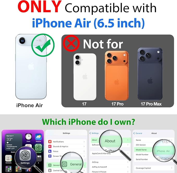 SPORTLINK for iPhone Air Case, IP68 Waterproof Military Protective Full Body - Image 2