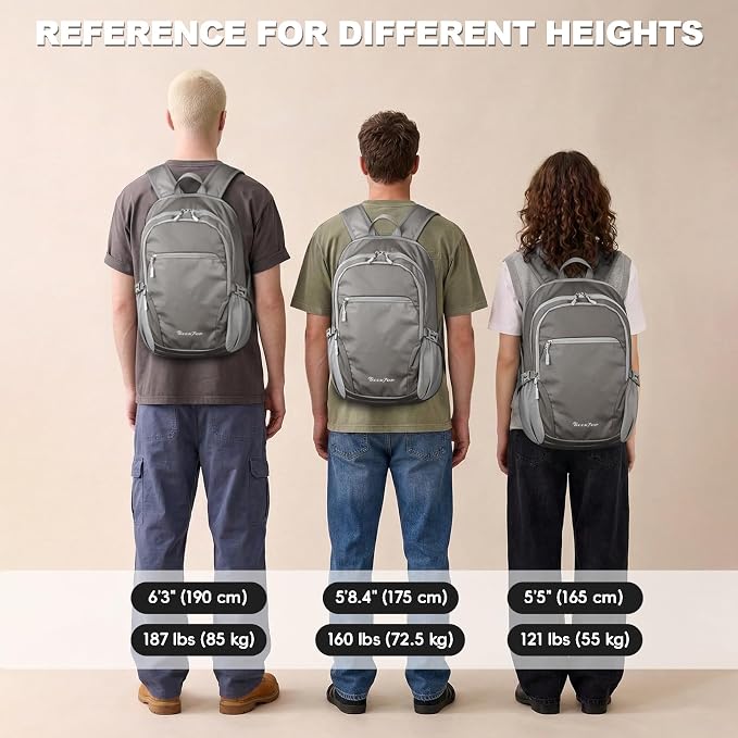 Seektop Lightweight Packable Hiking Backpack Waterproof Expandable 20L-28L - Image 4