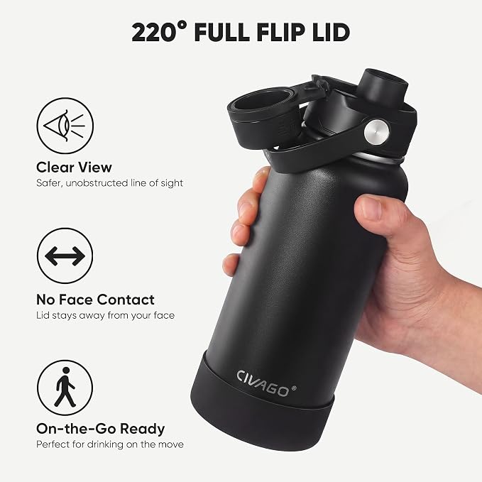 CIVAGO 32 oz Insulated Stainless Steel Water Bottle - Image 3