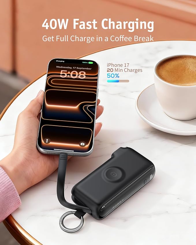 RORRY Flow Portable Charger, 10000mAh 40W Fast Charging Power Bank - Image 4