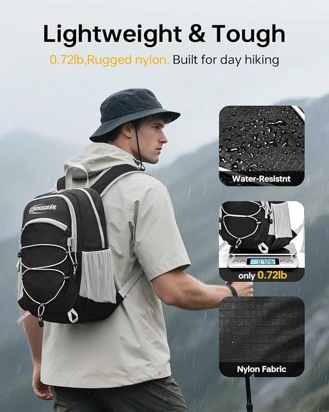 CROSSGEAR 24L Hiking Backpack, Lightweight Foldable Packable Daypack - Image 6