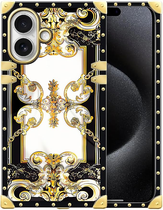 for iPhone 17 Case Luxury Golden Decoration by Unknown