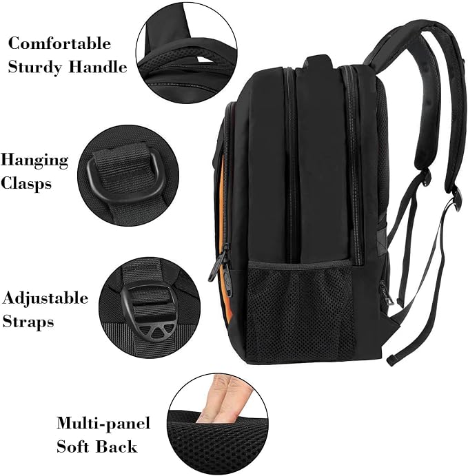 MATEIN Travel Laptop Backpack, Slim Sturdy College Laptops Backpack, Business - Image 2
