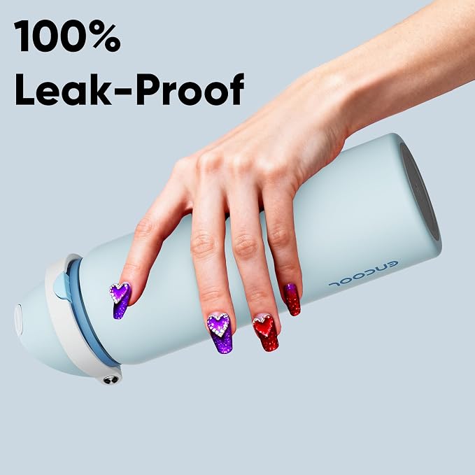 Insulated Water Bottle with Straw - Image 6