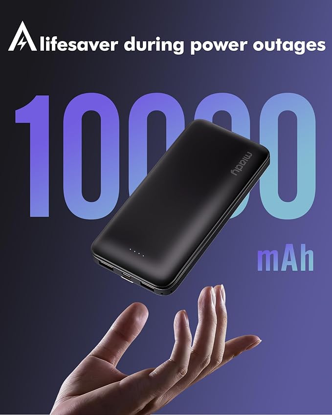 Miady 2-Pack Portable Charger, Slim 10000mAh Power Bank Travel Battery Pack 3 - Image 6