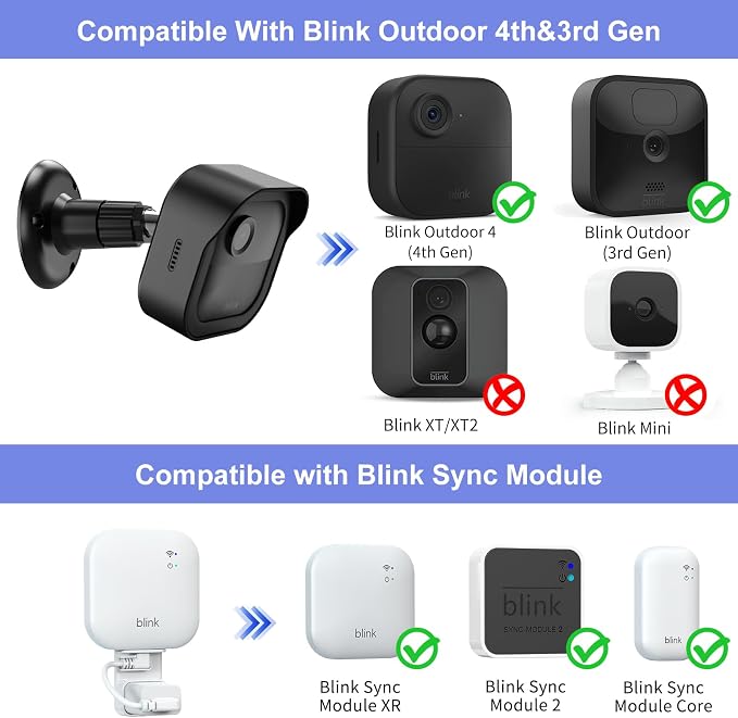 Wall Mount for Blink Outdoor 4th Gen and Outdoor 3rd Gen, 3 Pack Weatherproof - Image 2