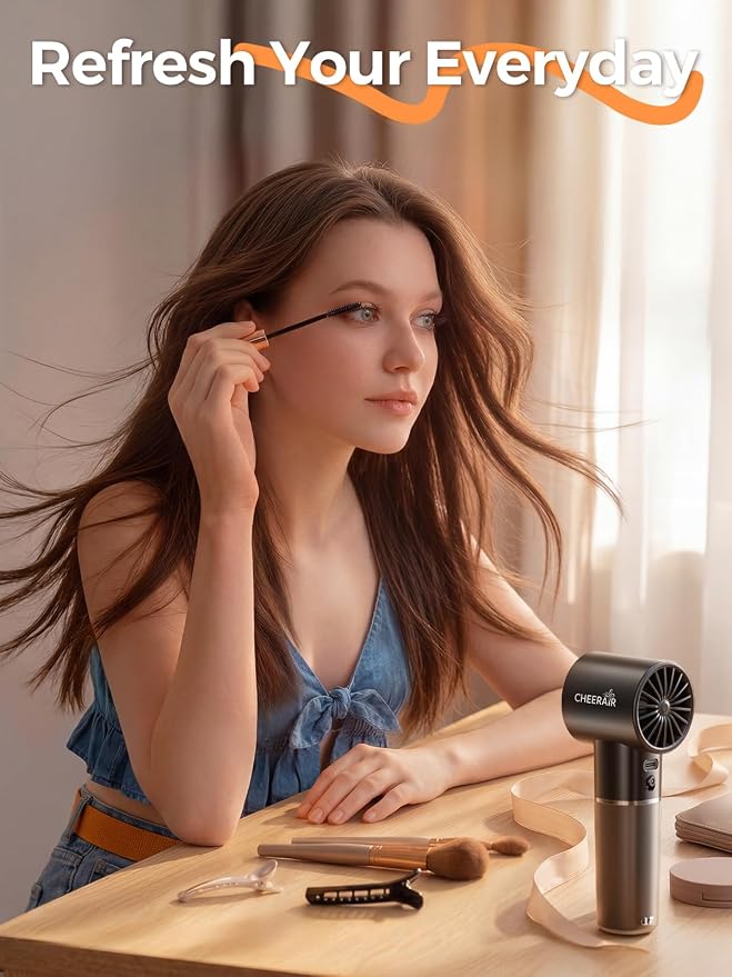 Handheld Portable Fan, 6-Speed Powerful Mini Personal Fan, Rechargeable 5000mAh - Image 6