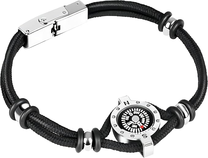 Innocence Adjustable Paracord Wrist Compass Bracelet by InnocenceFashionJewelrys