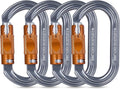 SOB Heavy Duty Steel Carabiner Clips -Auto Locking Climbing Carabiner, by SOB
