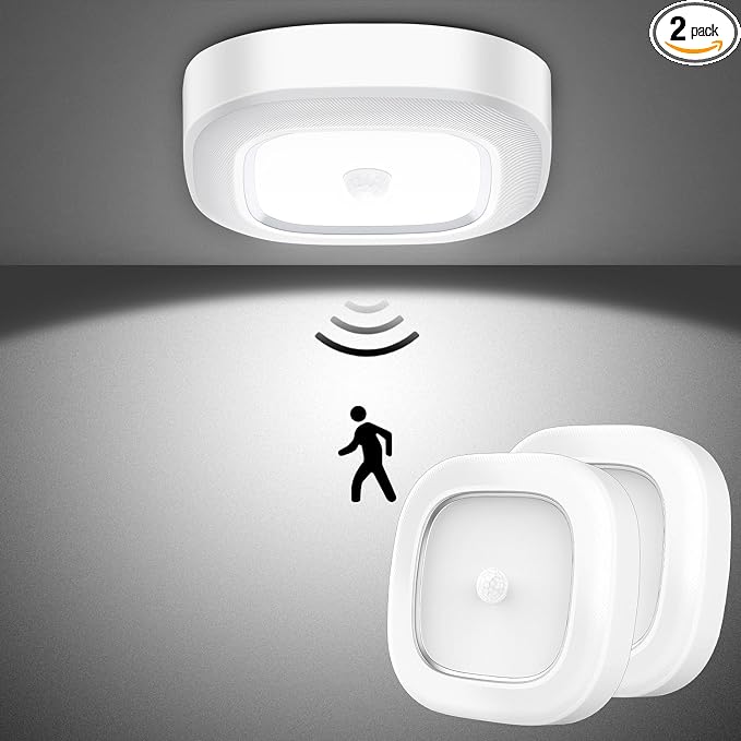 WhitePoplar Closet Light, Battery Operated Ceiling Motion Sensor LED Light by WhitePoplar