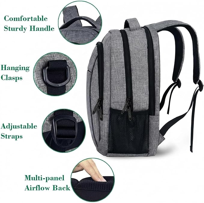 MATEIN Travel Laptop Backpack, Business Anti Theft Slim Sturdy Laptops Backpack - Image 6