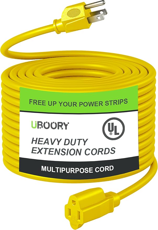 Outdoor Extension Cord Waterproof 100 FT, Flexible 100% Copper 3 Prong by UBOORY