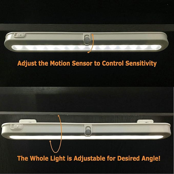 BLS T01LB LED Closet Light Super Bright 20 LED Under Cabinet Lighting Battery - Image 5