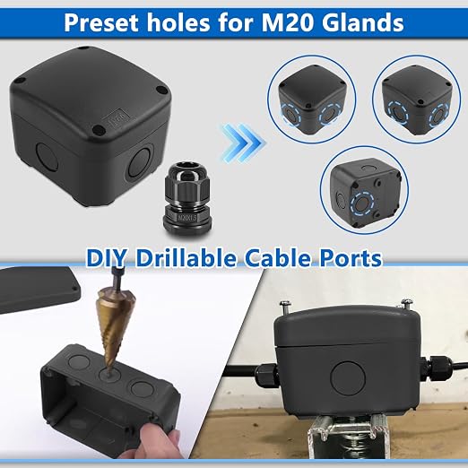 Waterproof Junction Box, Nineleaf IP66 Weatherproof Electrical Project Boxes - Image 6