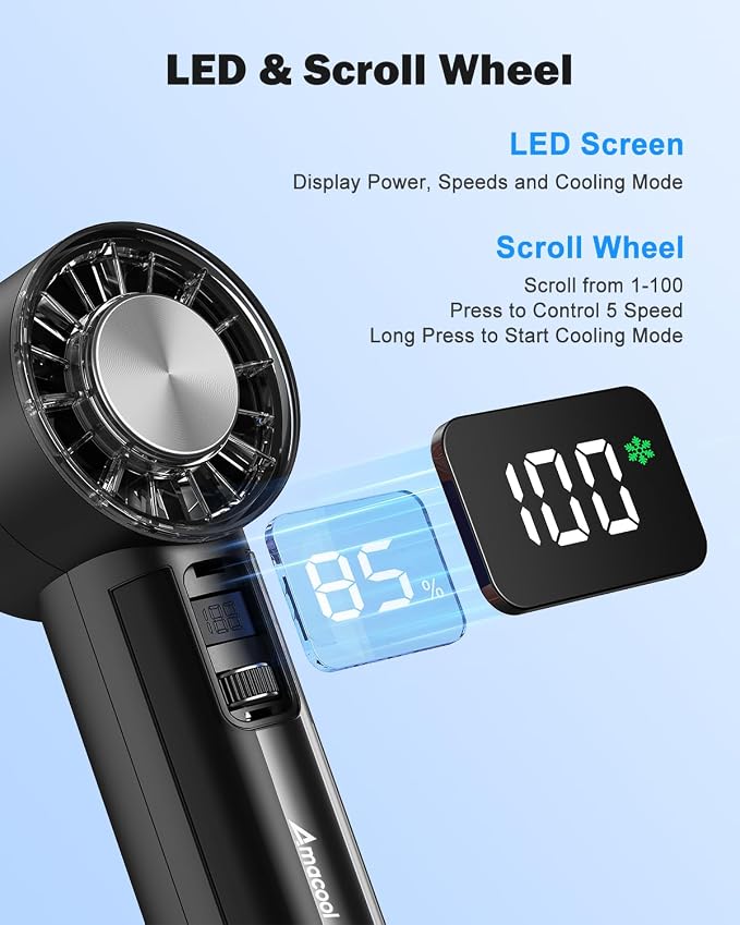 AMACOOL Handheld Fan with Ice Cooler, Mothers Day Gifts - Image 6
