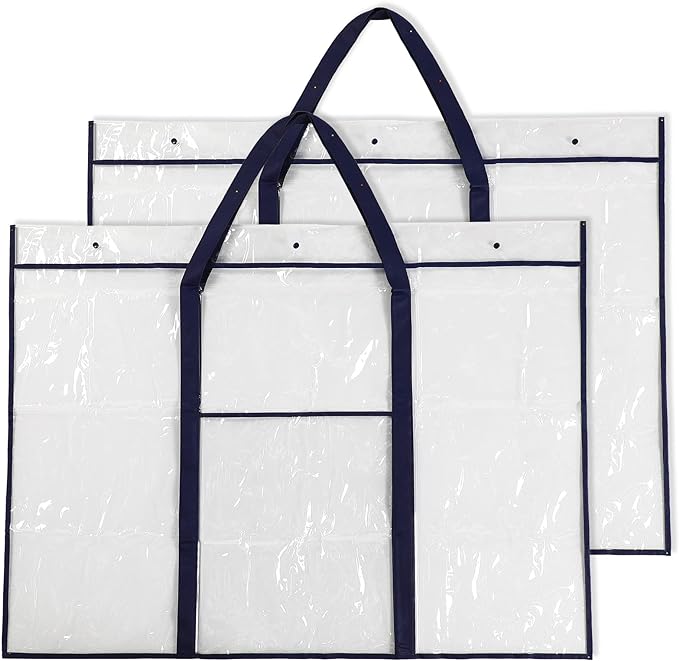 Windyun 2 Pack Large Poster Storage Bag 48" x 36" Bulletin Board Holder Art by Windyun