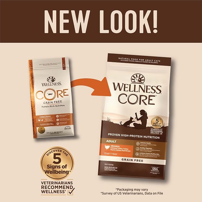 Wellness CORE Adult Dry Cat Food, Grain Free Kibble, Turkey Meal and Chicken - Image 3