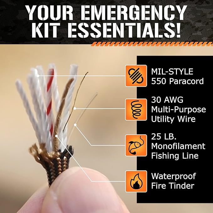 TITAN Survival Patented Paracord 550 - 25ft - Image 3