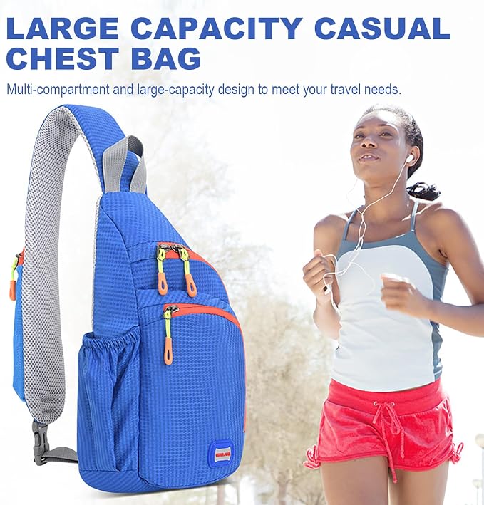Peicees Small Sling Backpack Waterproof Unisex Shoulder Bag Chest Crossbody - Image 7