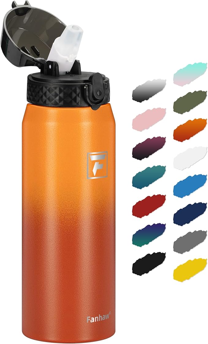 Fanhaw 24 oz Insulated Stainless Steel Water Bottle by FANHAW