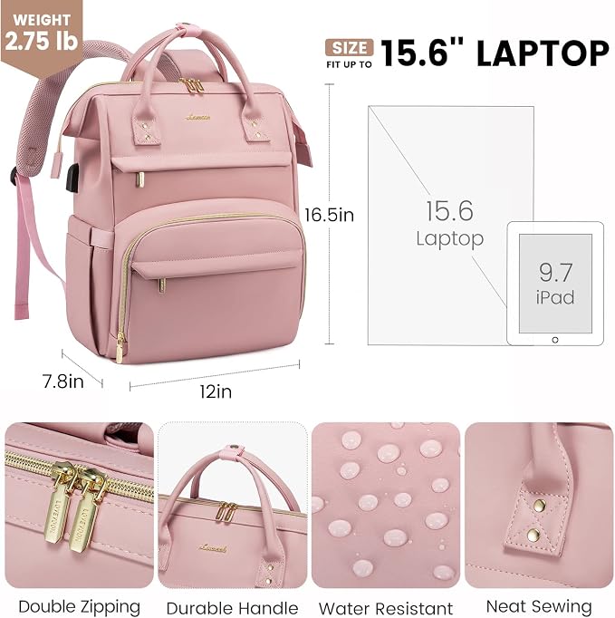 LOVEVOOK Leather Laptop Backpack - Image 5
