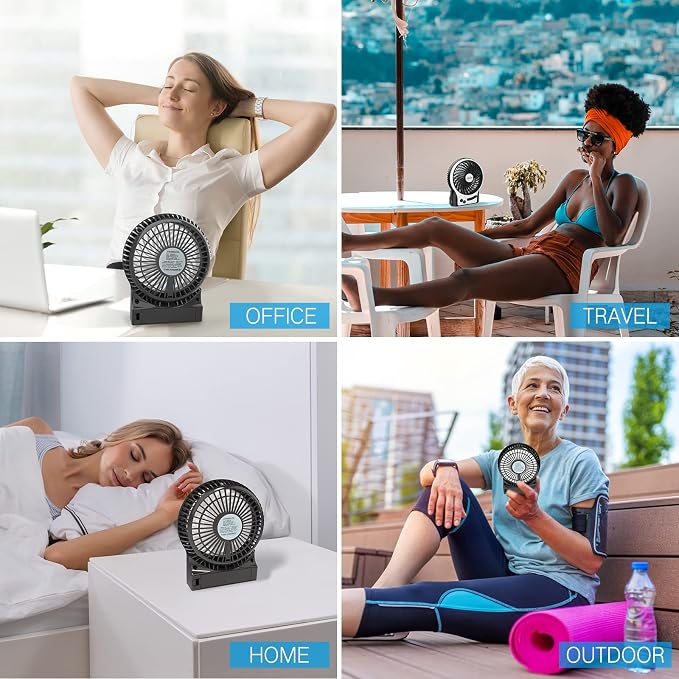 efluky 4.9-Inch Mini Desk Fan - Image 6