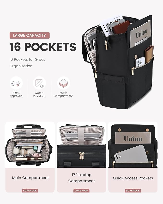 LOVEVOOK 17.3 Inch Laptop Backpack - Image 2