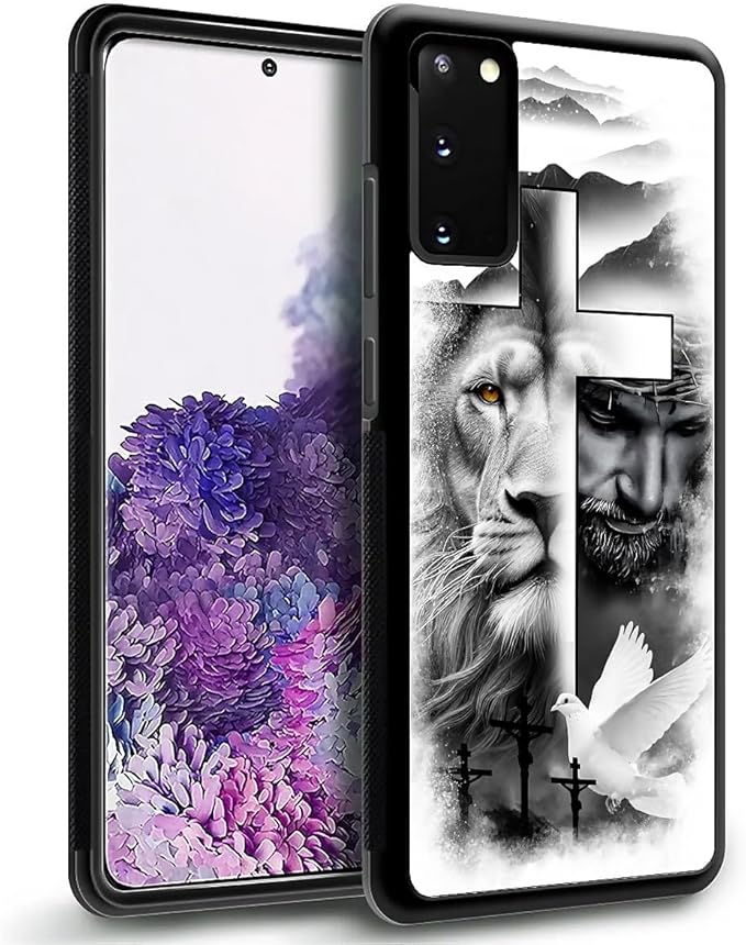 for Samsung Galaxy S20 Plus Case, Lion Cross Jesus Christ Dove Pattern Graphic - Image 4