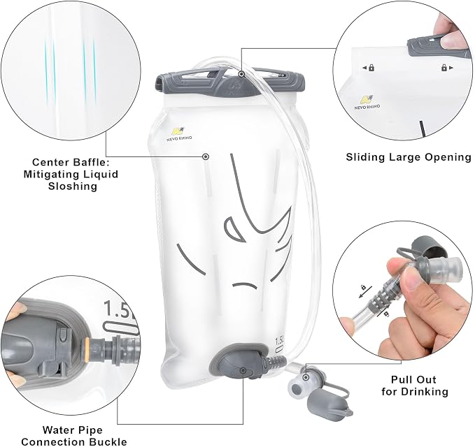 N NEVO RHINO Hydration Bladder 1.5L, Water Bladder - Image 4