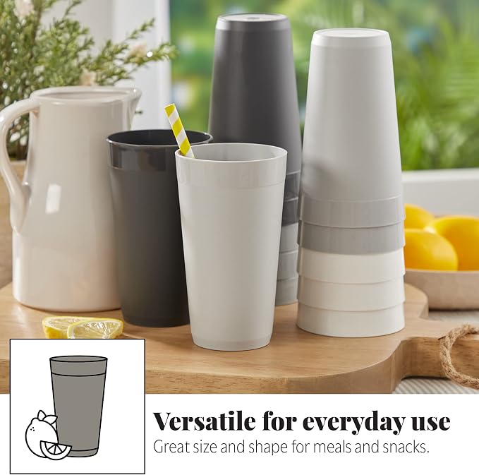 US Acrylic Newport 20 ounce Unbreakable Plastic Stackable Water Tumblers in - Image 4