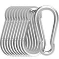 Carabiner, Heavy Duty Galvanized Steel Spring Snap Hook Carabiner Clips by High-PQ