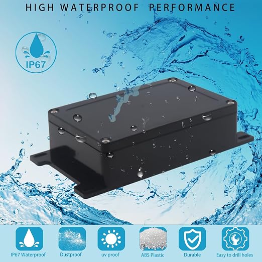 Watertight Junction Box, IP67 Waterproof Project Box Durable ABS Plastic - Image 7