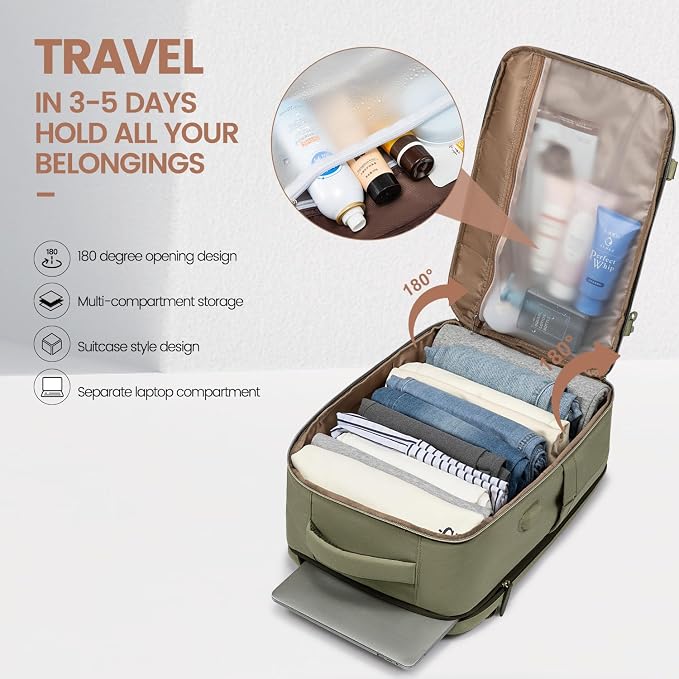 LOVEVOOK Travel Backpack for Women, 40L Carry On Backpack - Image 3