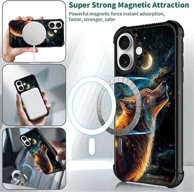for iPhone 17 Case, for MagSafe Graphic Design for Girl Boy Soft Silicone Hard - Image 5
